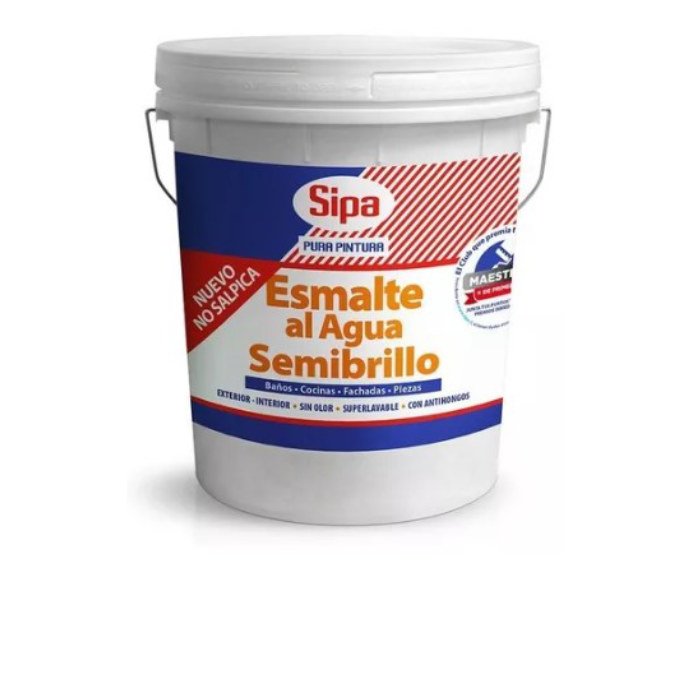 ESMALTE AGUA SEMIBRILLO SIPA (TINETA) BLANCO